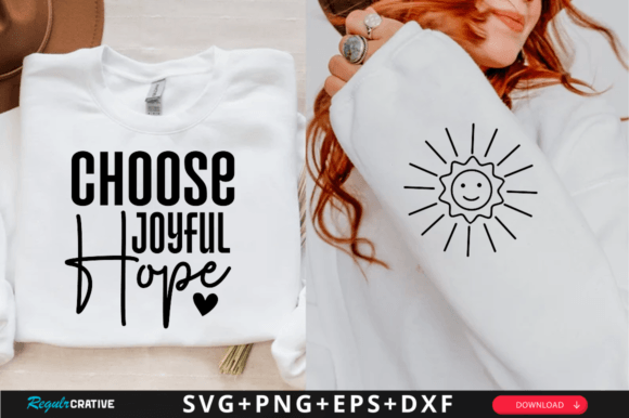 Choose Joyful Hope Sleeve Svg: Graphics & T-Shirt Designs