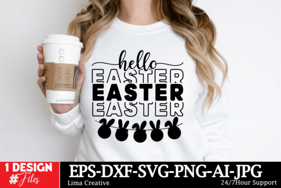 Hello Easter SVG Design for Graphics & T-Shirt Designs