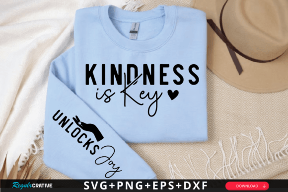 Kindness is Key Sleeve Svg Design: Graphics & T-Shirt Designs