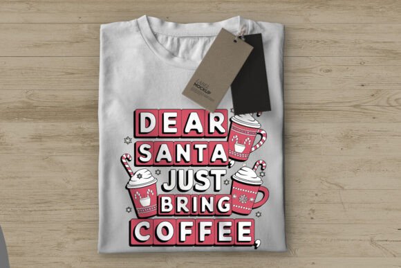 Retro Santa Coffee Graphics for T-Shirt Designs